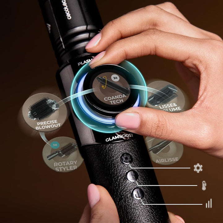 Cecotec Multifunktionaler Luft-Haarstyler mit 14 Zubehörteilen AirGlisse 14in1 Platinum. 110.000 U/m