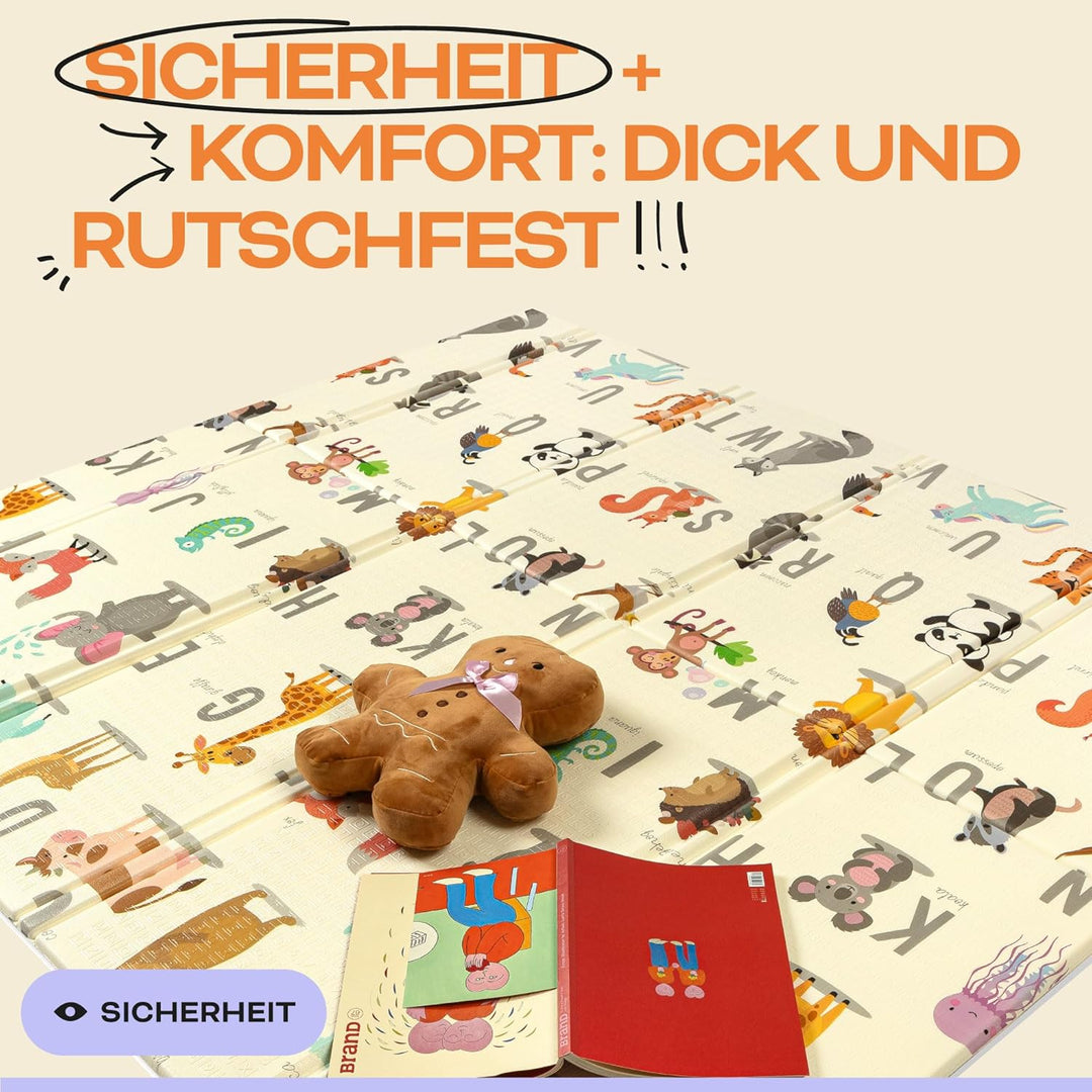 Baby-Spielmatte, faltbar, sensorisch, wasserdicht, ungiftig, wendbar. Vielseitige Matte, perfekt zum