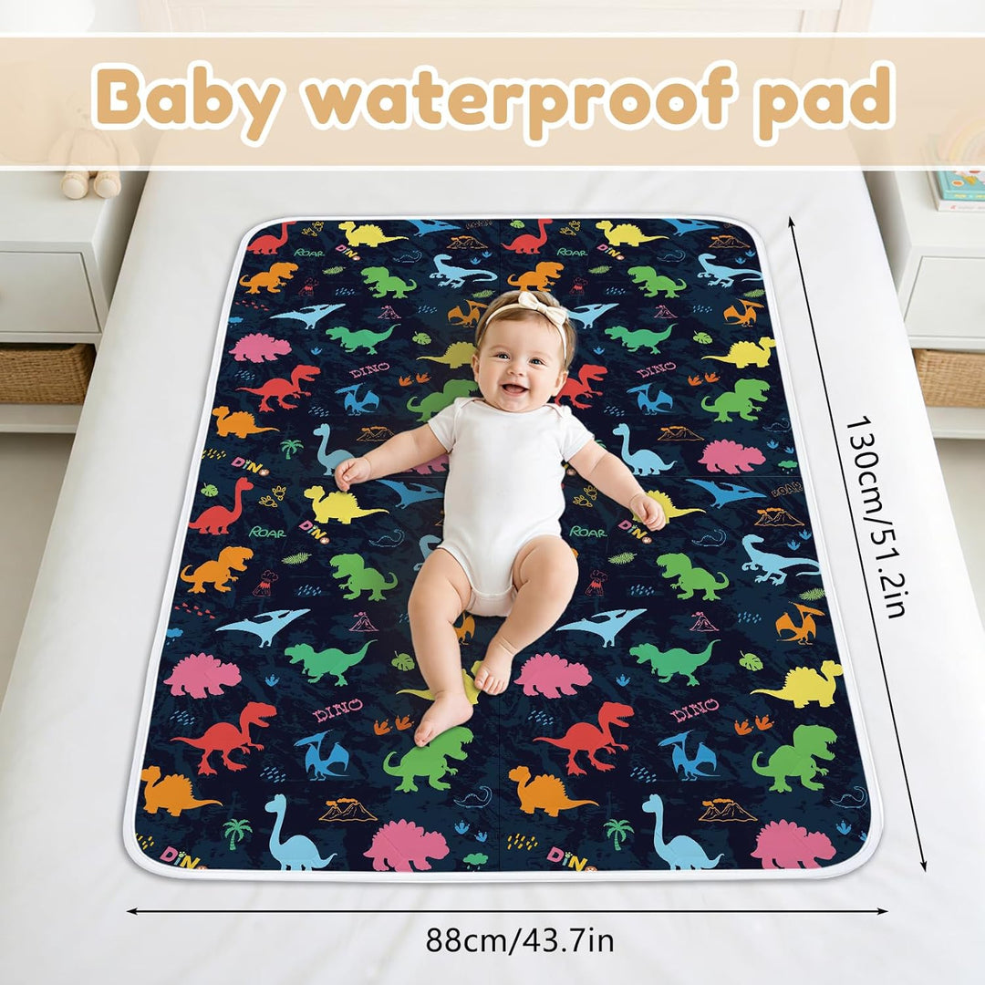 Dinosaurier-PIPI-Pads, Töpfchen-Trainingsbett-Pads, 100% wasserdicht und Bettnässtücher für Einzel-