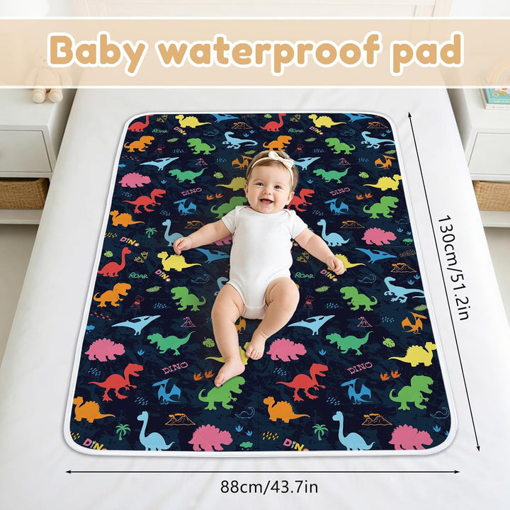 Dinosaurier-PIPI-Pads, Töpfchen-Trainingsbett-Pads, 100% wasserdicht und Bettnässtücher für Einzel-