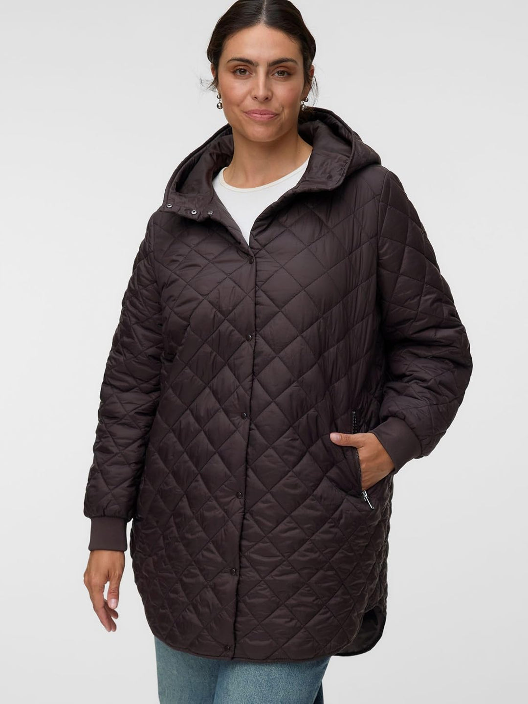 VERO MODA Female Mantel VMHAYLE Steppjacke | Coat Chocolate Torte XS, Chocolate Torte XS