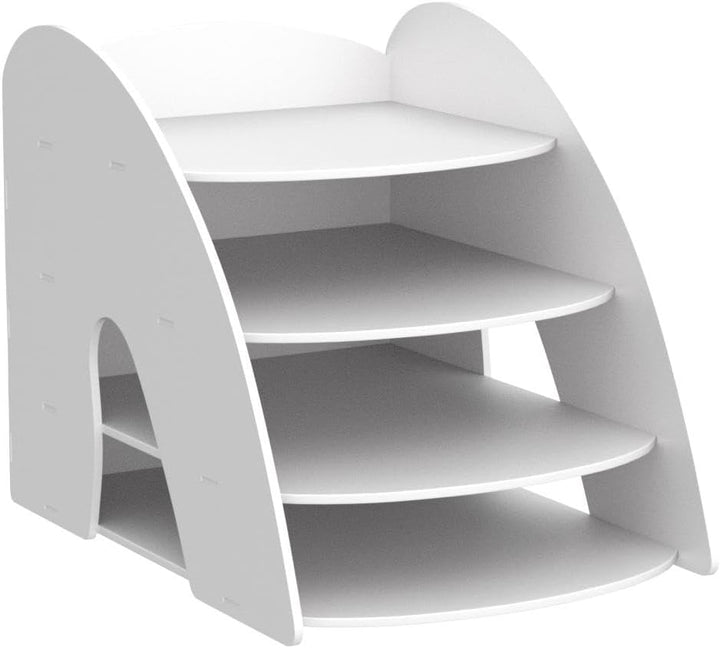 PUNCIA Dokumentenablage A4 Briefablage 4 Ablagefächer PVC Schreibtisch Datei Organizer Papierablage