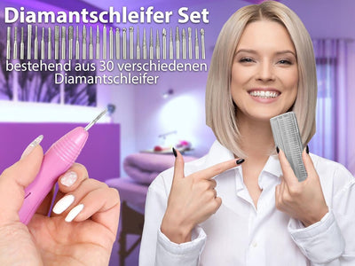 Schleifgerät für Fusspflege und Maniküre inklusive Fräser-Sets