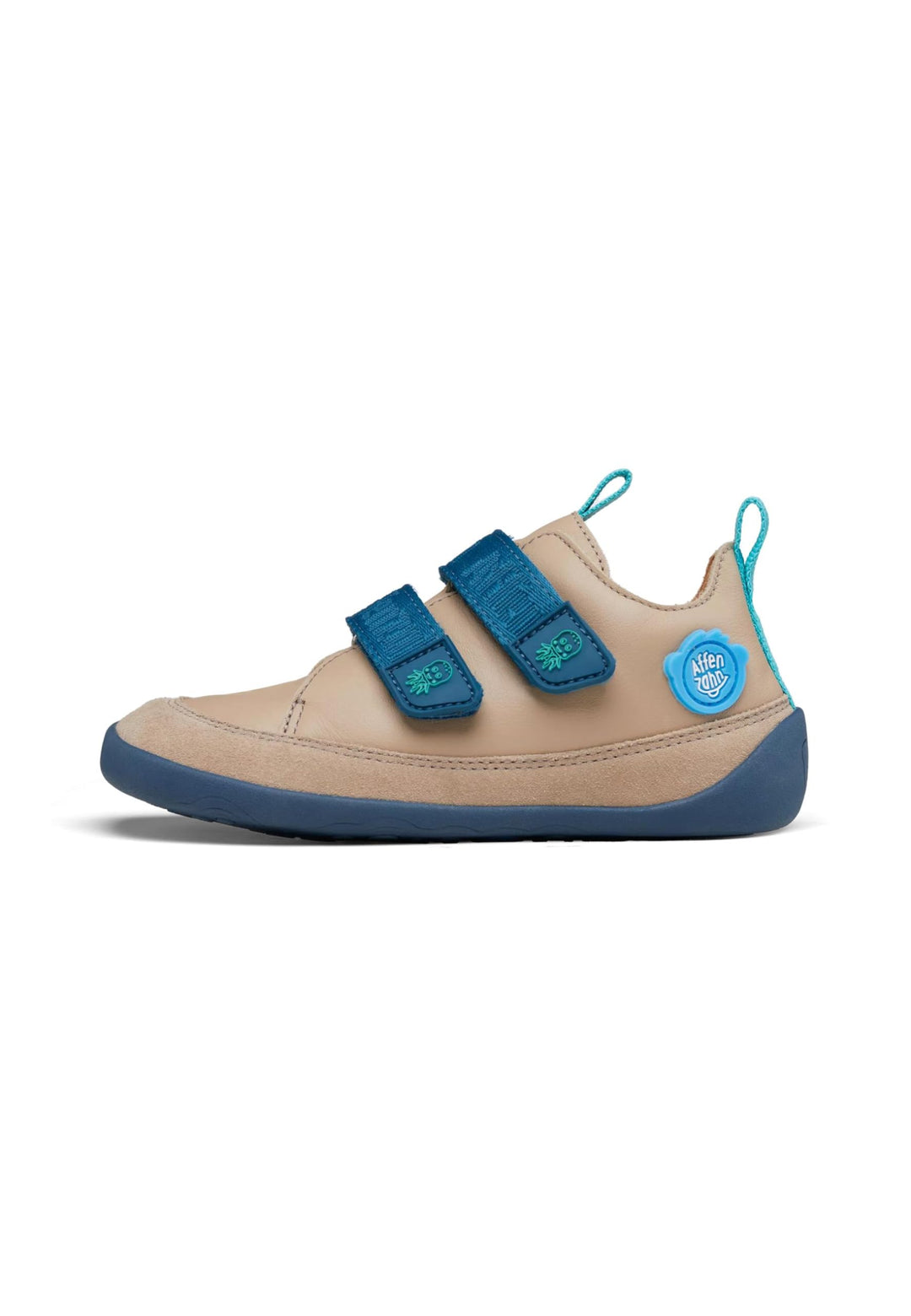 Affenzahn Barfussschuh Leder Buddy mit Klettverschluss Weich rutschfest Flexibel Reflektierend für J