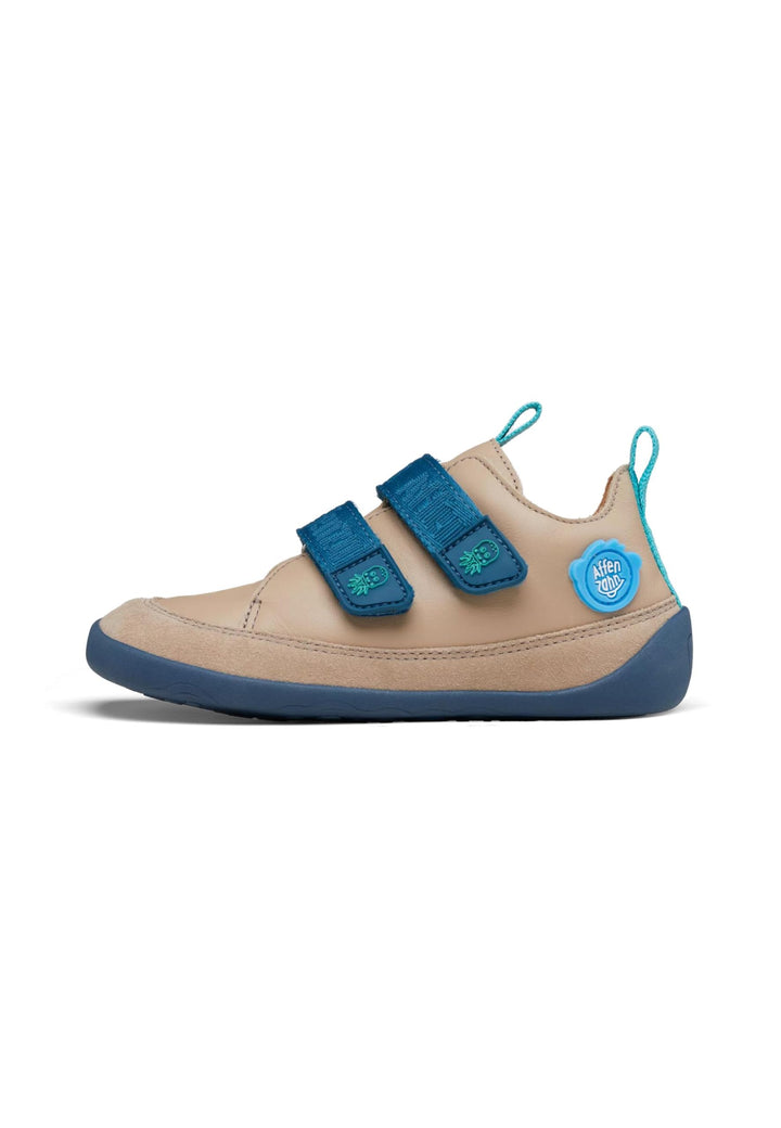 Affenzahn Barfussschuh Leder Buddy mit Klettverschluss Weich rutschfest Flexibel Reflektierend für J