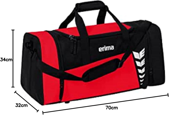 Erima Unisex Six Wings Sporttasche S Rot/Schwarz, S Rot/Schwarz