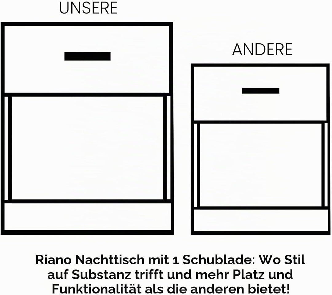 Vida Designs schwarz Nachttisch Schublade, Nachttisch, 1 Schublade, Nachttisch, Metall Griffe & Läuf