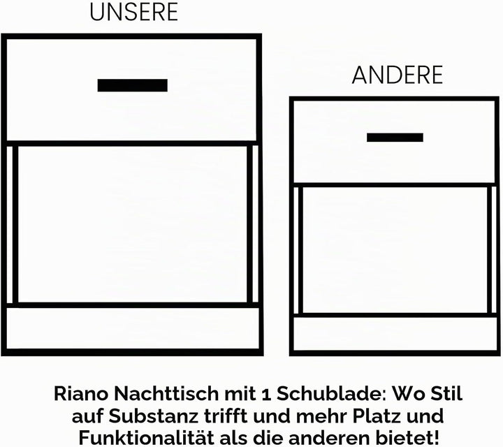 Vida Designs schwarz Nachttisch Schublade, Nachttisch, 1 Schublade, Nachttisch, Metall Griffe & Läuf