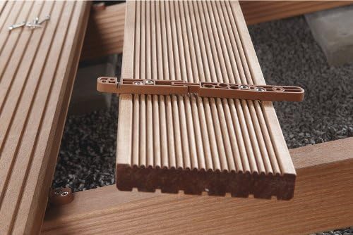 wolfcraft Verbinder-Set Terrassendielen „Verdecktes Verschrauben“, 140-tlg. I 6972000 I Verbinder fü