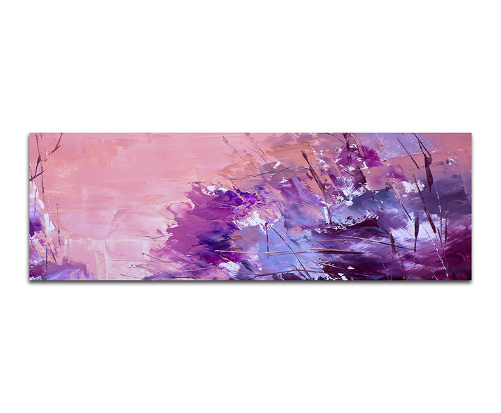 Paul Sinus Art Panoramabild auf Leinwand und Keilrahmen 150x50cm Ölmalerei abstrakt Grunge