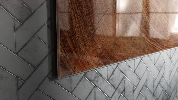 ALLboards Glas Magnettafel Baumstamm Natur Baumkern 60x40cm Glasbild Memoboard aus Glas Glastafel mi