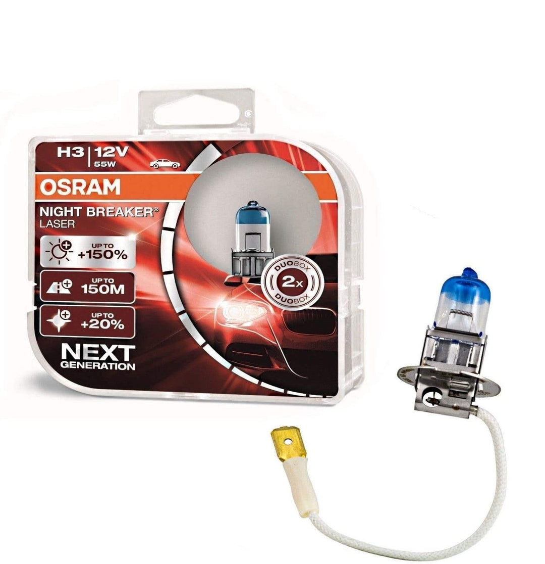 2x H3 55W 12V Night Breaker Laser Next Generation 64151NL-HCB Weiss Ersatz Halogen Birne für Scheinw