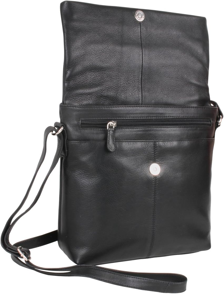 Damentasche LOUANA in Echt-Leder, schwarz, 30x24x6,5cm