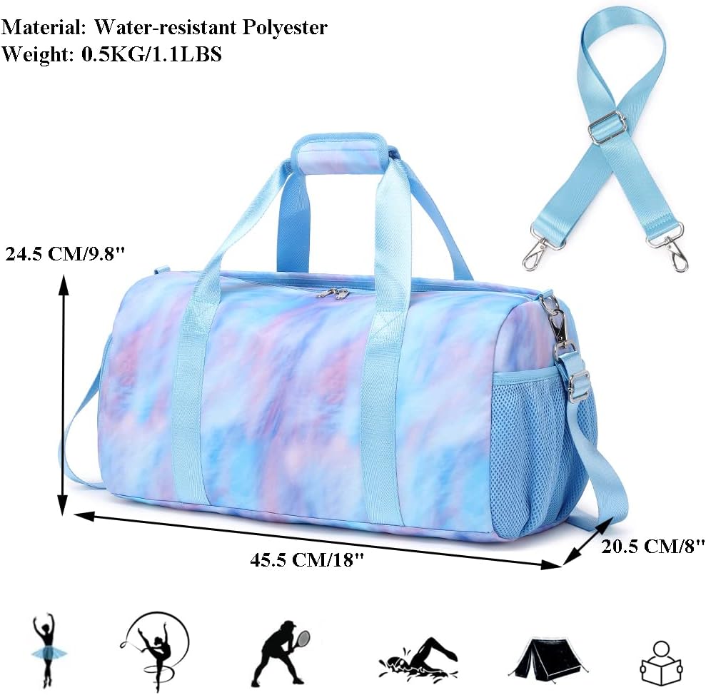 Reisetasche Mädchen Sporttasche Kindertasche Mädchen Reisetasche Tanztasche Damen Sporttasche für Gy