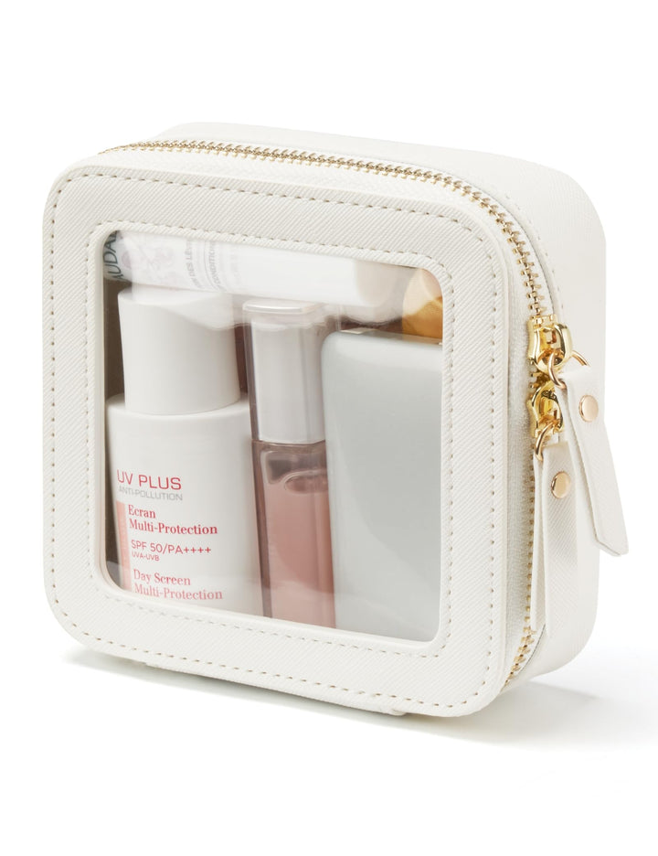 Popvibe Transparente Make-up-Tasche, Kulturbeutel, Reise-Kosmetiktasche mit Reissverschluss, tragbar