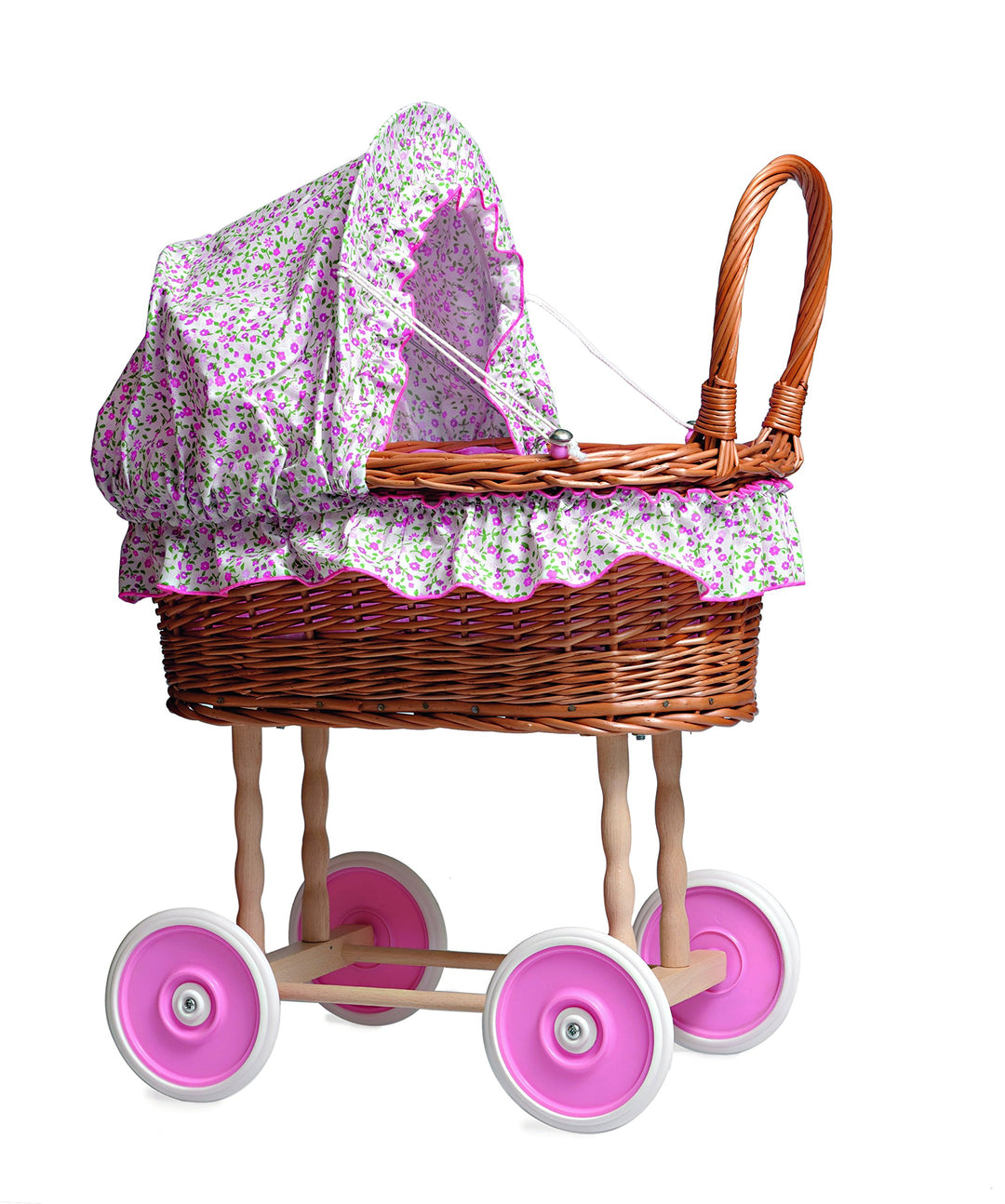 Egmont Weiden-Kinderwagen mit Blumen-Einstreu