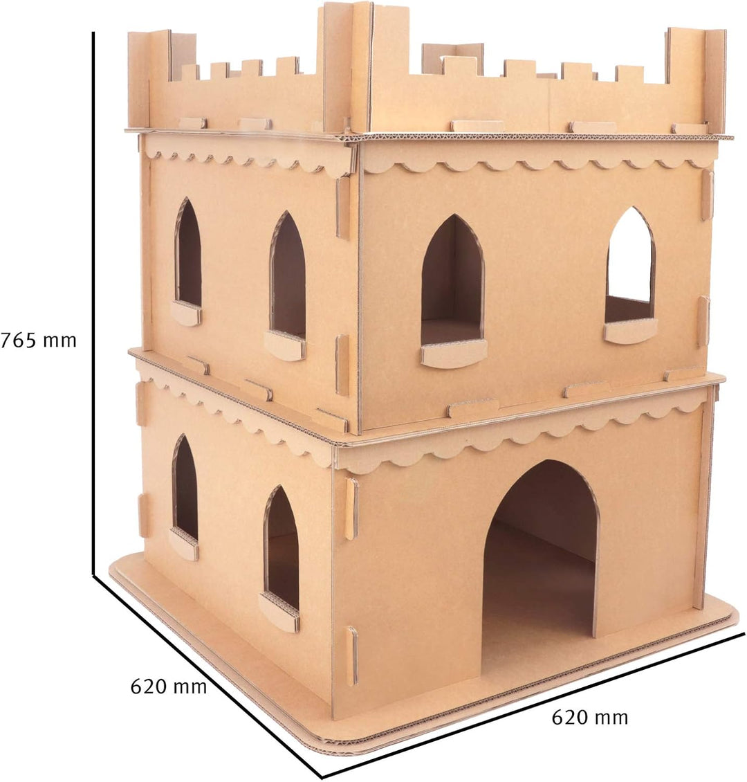 Katzenburg aus Wellpappe, Katzenhöhle, Katzenhaus, Katzenschloss, Katzenbedarf, Katzenkorb, Katzenvi