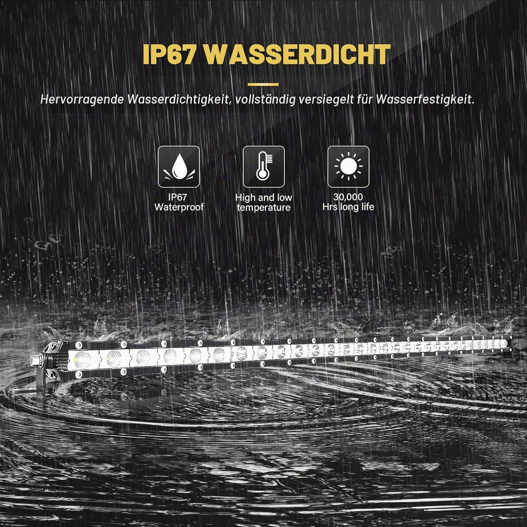 SKYWORLD LED Arbeitsscheinwerfer, 30 Zoll 80 cm 150W Spot Flood Combo Einreihig LED Balken LED Offro