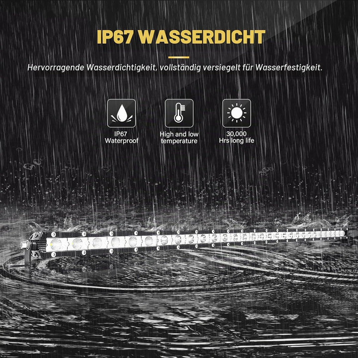 SKYWORLD LED Arbeitsscheinwerfer, 30 Zoll 80 cm 150W Spot Flood Combo Einreihig LED Balken LED Offro