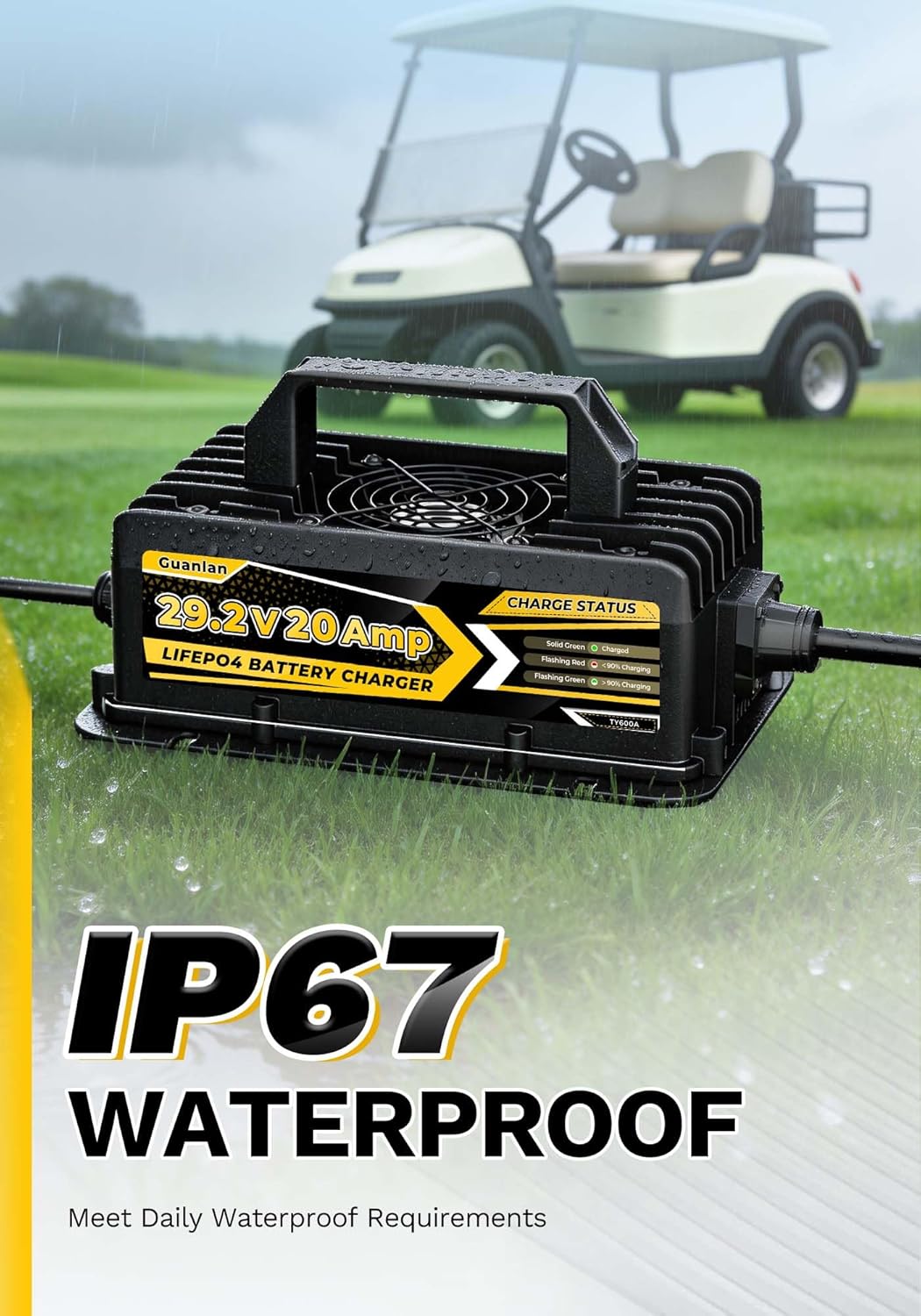 29,2V 20A Lithium Batterie Ladegerät für 24V(25,6V) LiFePO4 Batterie, 24V AC-DC Lithium LiFePO4 Batt