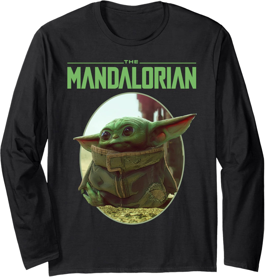 Star Wars The Mandalorian The Child Circle Portrait Langarmshirt