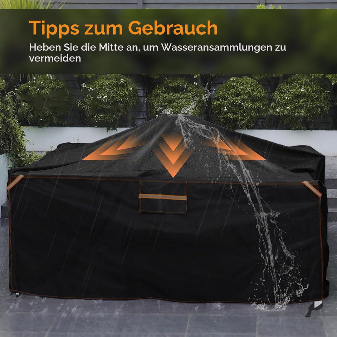 GARPROVM Abdeckplane Gartenmöbel Outdoor Wasserdicht, 230x165x80cm Gartenmöbel Abdeckung Wetterfest