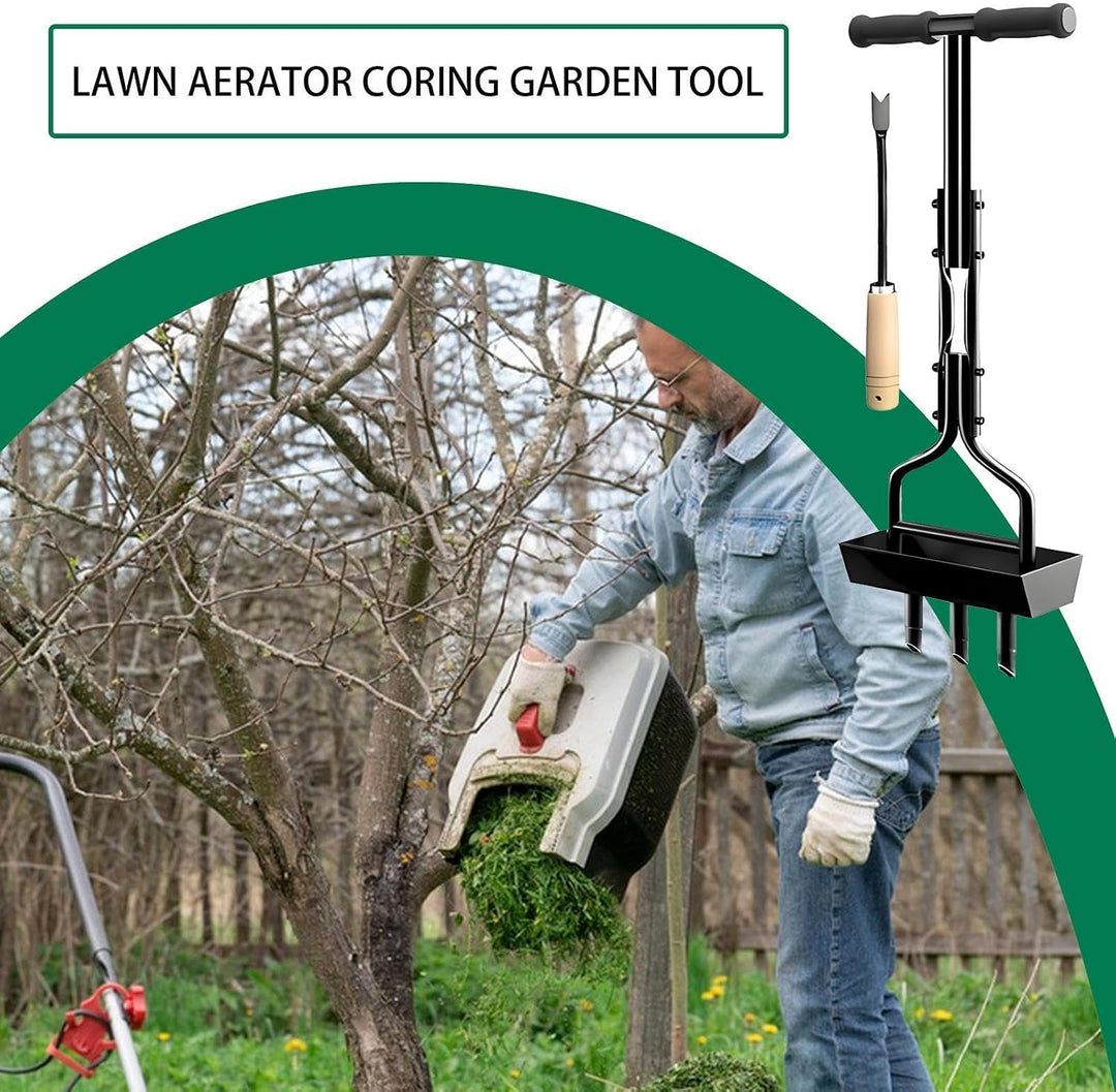 Grass Aerator für Lawn Aerator Tool | Iron Manual Lawn Core Aerator – Ausrüstung zur Pflege von Kräu