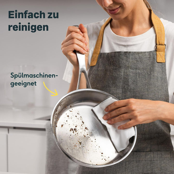 SILBERTHAL Edelstahl Pfanne Unbeschichtet - Induktion - Profi Bratpfanne 24cm - Röstaromen - Ofenfes