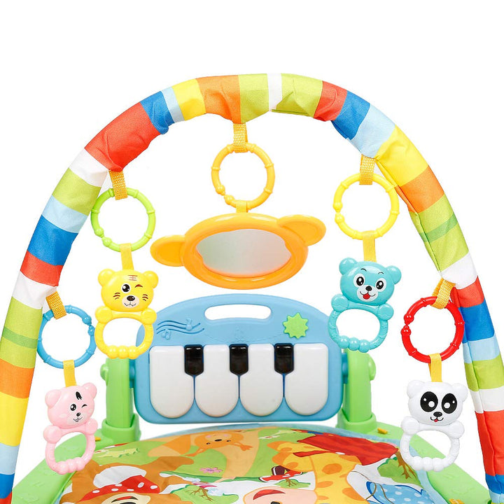 Baby-Spielmatte mit Musik und Lichtern, Kick-and-Play-Klavier, Fitnessmatte mit abnehmbarem Klaviers