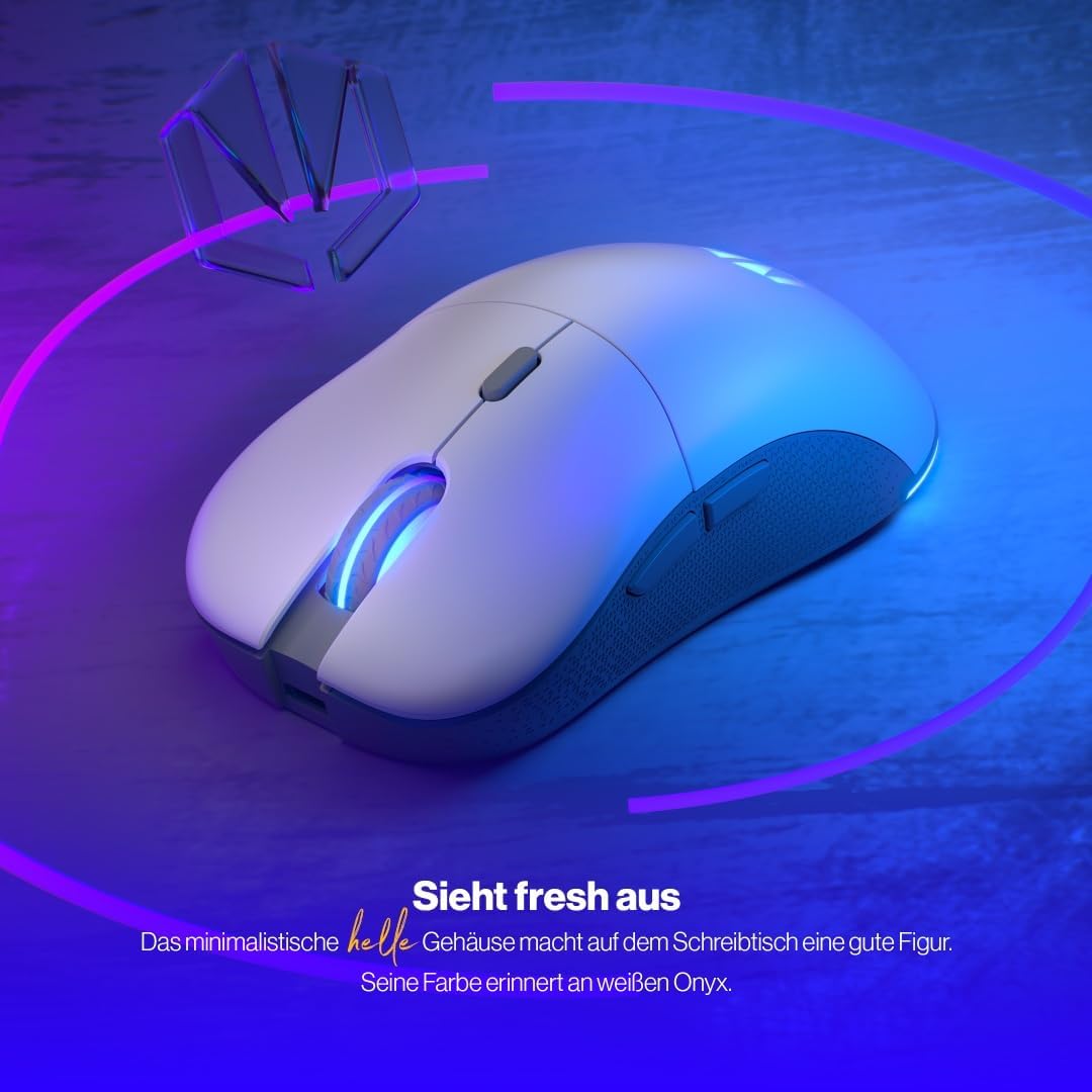 ENDORFY GEM Plus Wireless Onyx White Souris Ambidextre RF Wireless + USB Type-C Optique 26000 DPI Bl