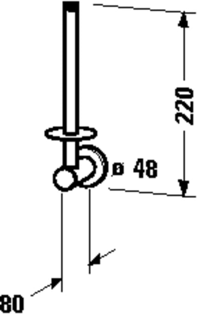 Duravit Ersatzrollenhalter D-Code, Toilettenpapierrollenhalter für 1 Rolle, Klopapierhalter Wandmont