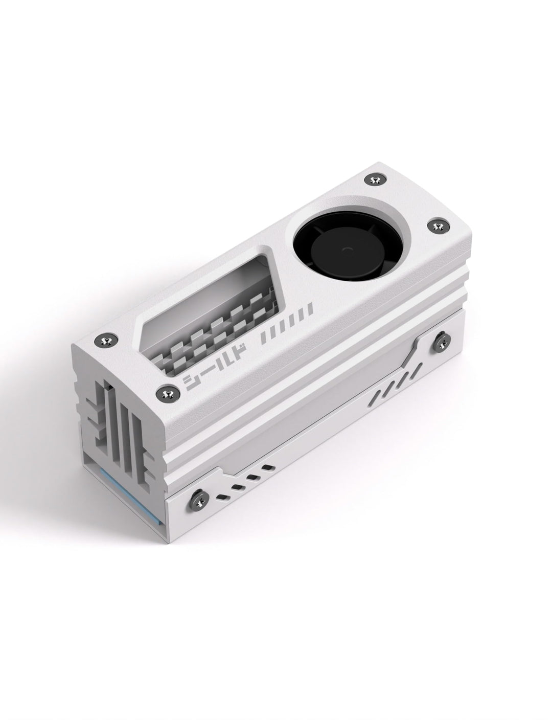 EZDIY-FAB Shield M.2 SSD-Kühlkörper mit eingebautem 20mm PWM-Lüfter, Premium-Aluminium-Design, Hochl