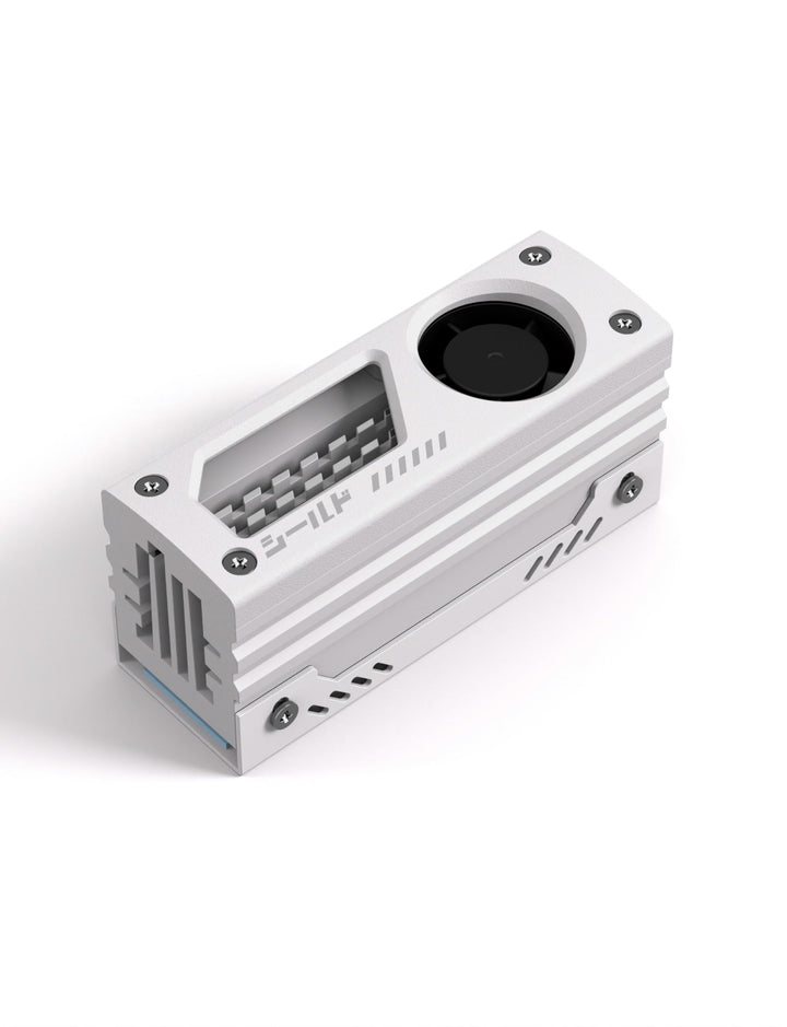EZDIY-FAB Shield M.2 SSD-Kühlkörper mit eingebautem 20mm PWM-Lüfter, Premium-Aluminium-Design, Hochl