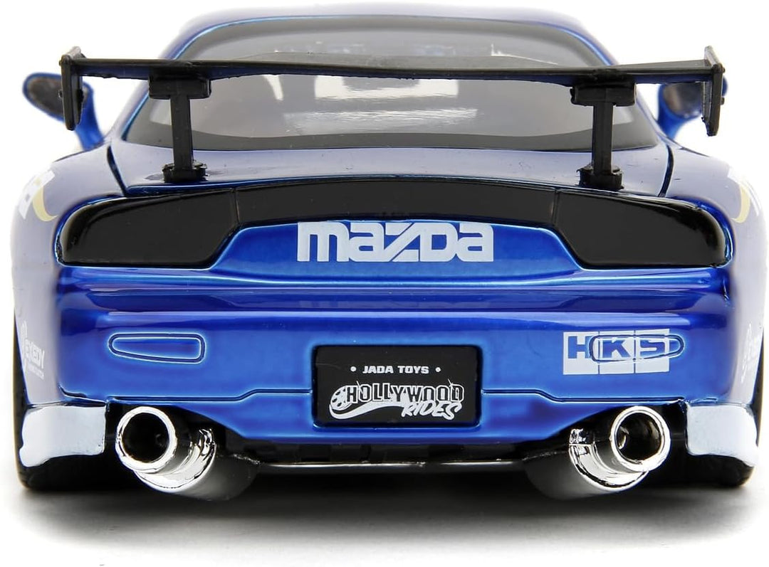 Jada Toys Street Fighter Figur Chun-Li mit Modellauto 1993er Mazda RX-7 - Set aus Actionfigur (6 cm)