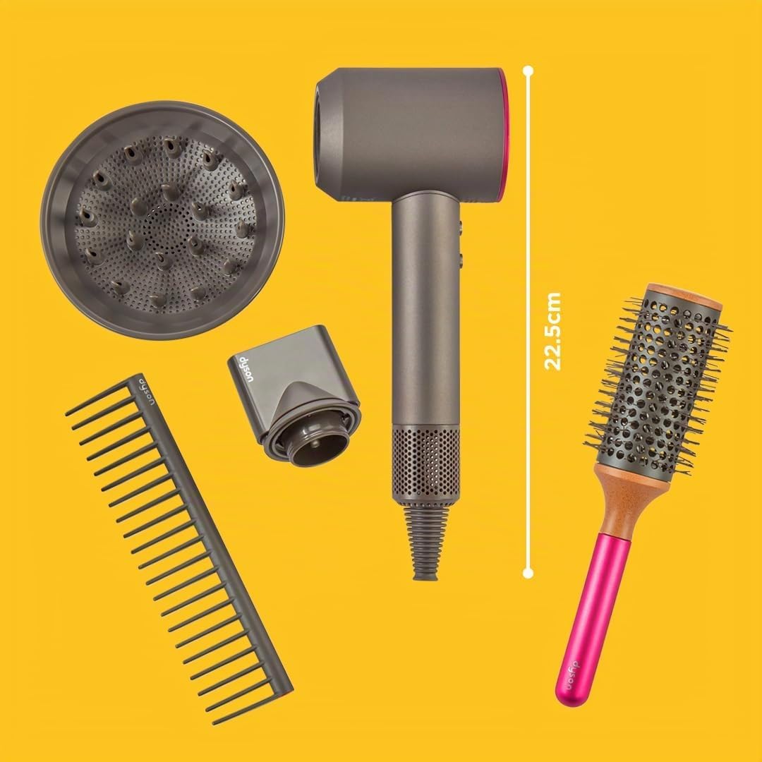 Casdon 73252 Dyson Supersonic Styling-Set | Interaktiver Spielzeug-Haartrockner für Kinder ab 3 Jahr