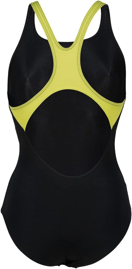 ARENA Damen Women's Swimsuit Swim Pro Back Graphic One Piece Swimsuit (1er Pack) 36 Black-soft Green