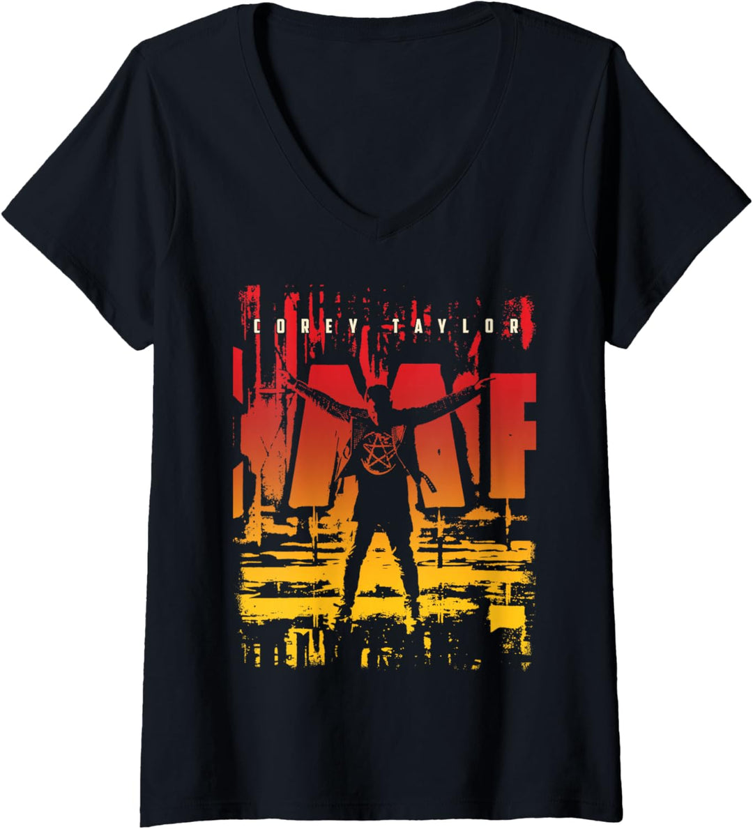 Corey Taylor - Auf der Bühne T-Shirt mit V-Ausschnitt