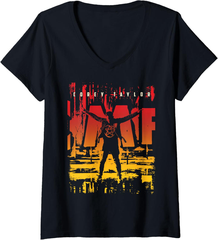 Corey Taylor - Auf der Bühne T-Shirt mit V-Ausschnitt