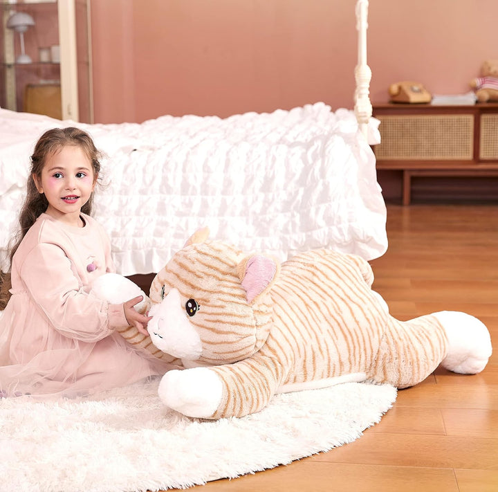IKASA Gross Katze Kuscheltier Riesen Stofftier,78cm Gross Plüschtier Riesige Plüsch Spielzeug Flausc