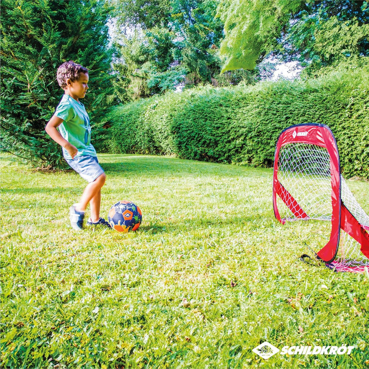 Schildkröt selbstaufstellend, 2er Set Tore Pop Up Goals, rot, 120 x 80 x 80 cm