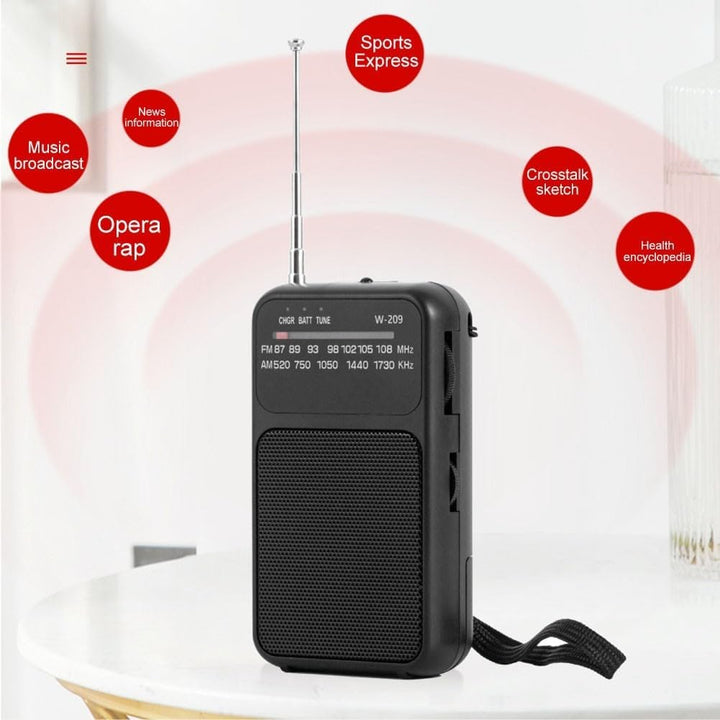 Tragbares Radio, klein, tragbares Digitalradio, kleines Taschenradio, kleine Radios, tragbares Radio