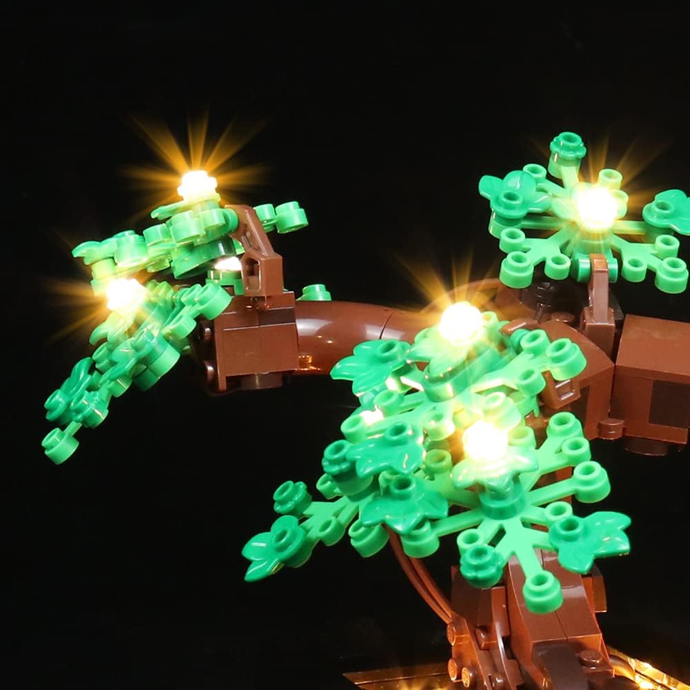 LocoLee Led Licht Set Kompatibel mit LEGO Bonsai Baum, Dekorations Led Beleuchtungs Set für 10281 Bo