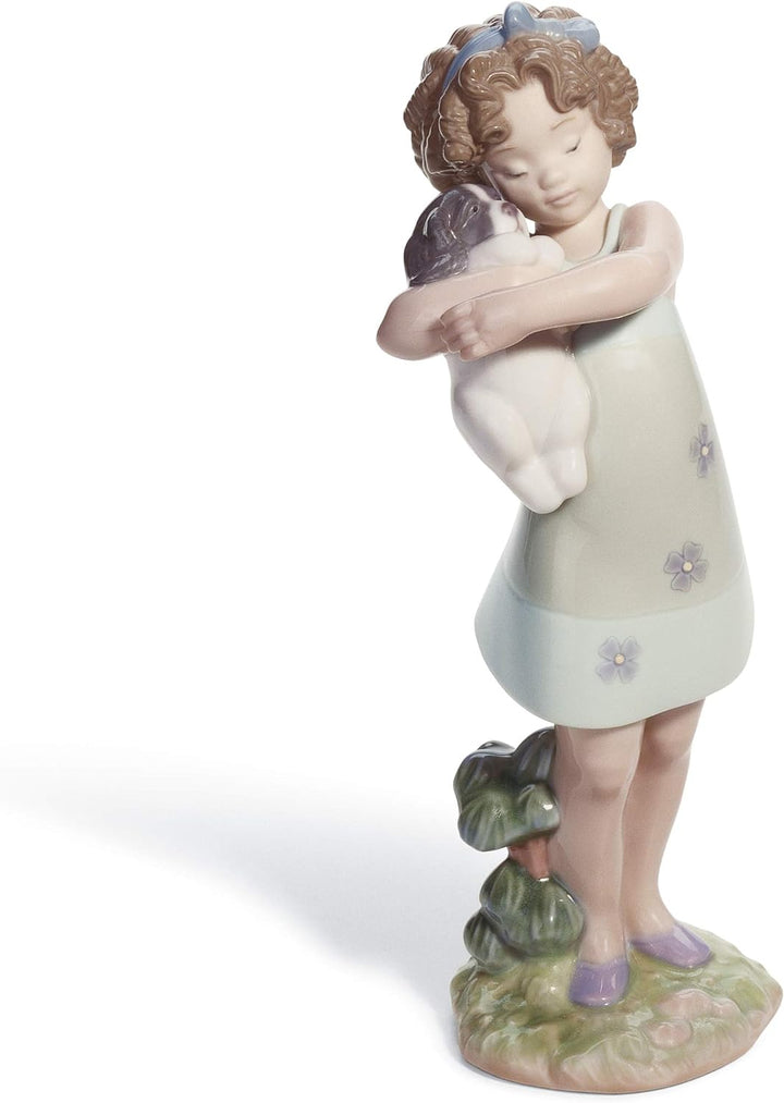 LLADRÓ Mädchen-Figur Lernen, Für Andere Zu Sorgen. Mädchen. Porzellan.