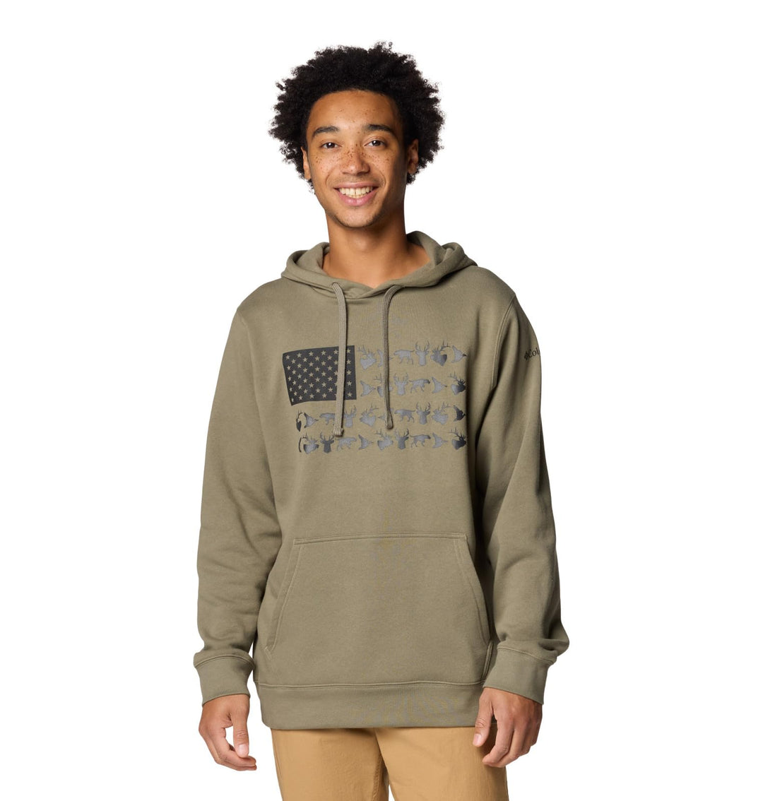Columbia Herren PHG Game Flag Ii Hoodie Sweatshirt (1er Pack) L Steingrün/Schwarz Jagdflagge, L Stei