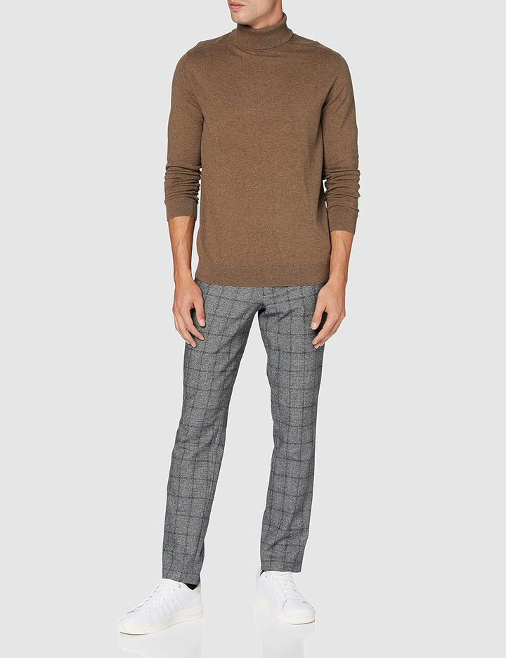 SELECTED HOMME Male Pullover Langarm Rollkragen S Braun (Teak/Melange), S Braun (Teak/Melange)