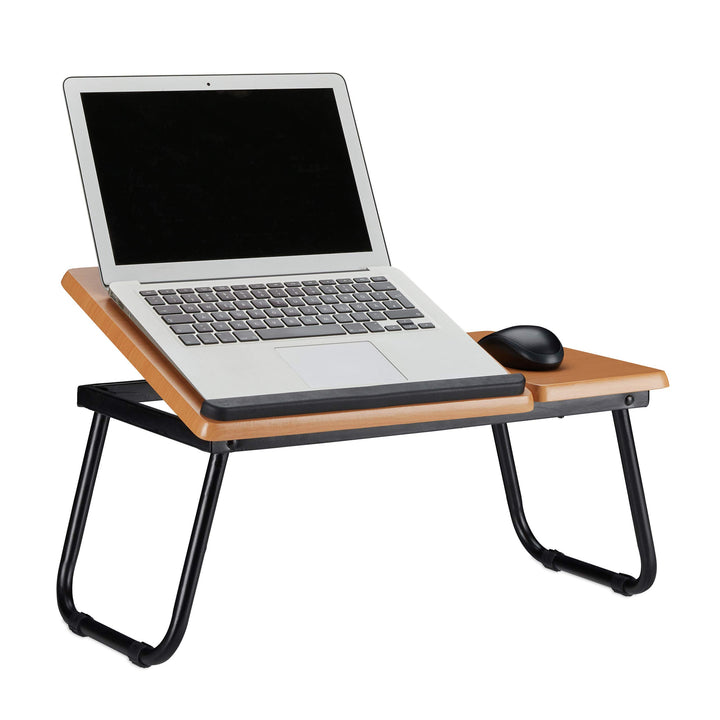 Relaxdays Laptoptisch neigbar, Notebookständer, klappbarer Betttisch, neigbar, HxBxT: 23,5 x 56,3 x