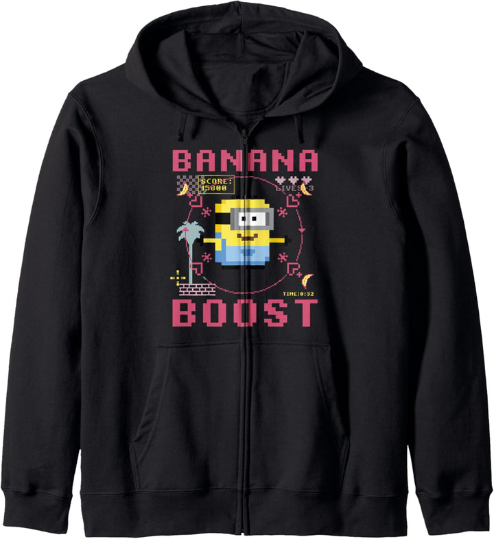 Despicable Me Minions 8-Bit Banana Boost Kapuzenjacke