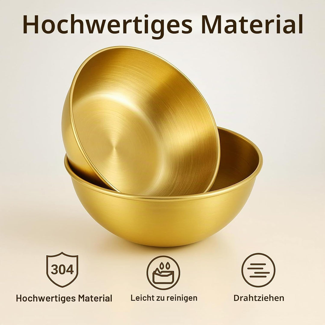 10 Stück 8,1 cm goldene Edelstahl-Schalen für Dips, Sojasauce, Gewürze, Vorspeisen, Gesichtsschale f