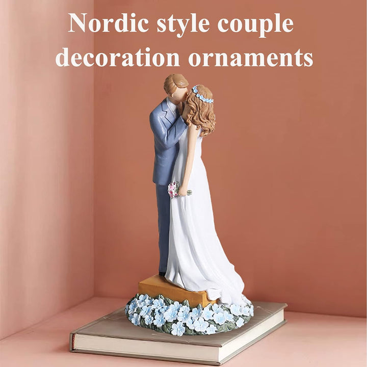 Gonnely Wedding Cake Topper, Handwerk aus Kunstharz, Engelsfiguren, handbemalt, Dekoration für Büro