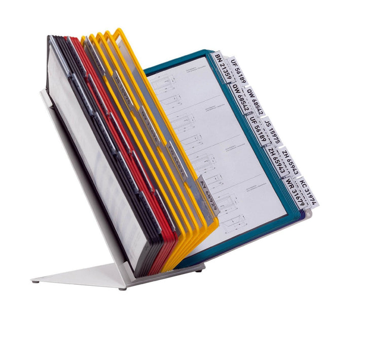 Durable Tisch-Sichttafelsystem (Vario Table 30, mit 30 Sichttafeln A4) mehrfarbig, 551000 Tisch 30 T